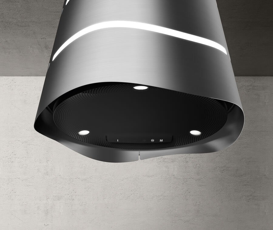 Elica WAVE UX IX/F 51 - Cappa filtrante sospesa in acciaio inox con illuminazione LED e comandi elettronici