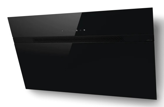 Elica Neat BL/A/80 Cappa Aspirante a Parete 80 cm Nero Vetro 690 m³/h Classe A Wi-Fi