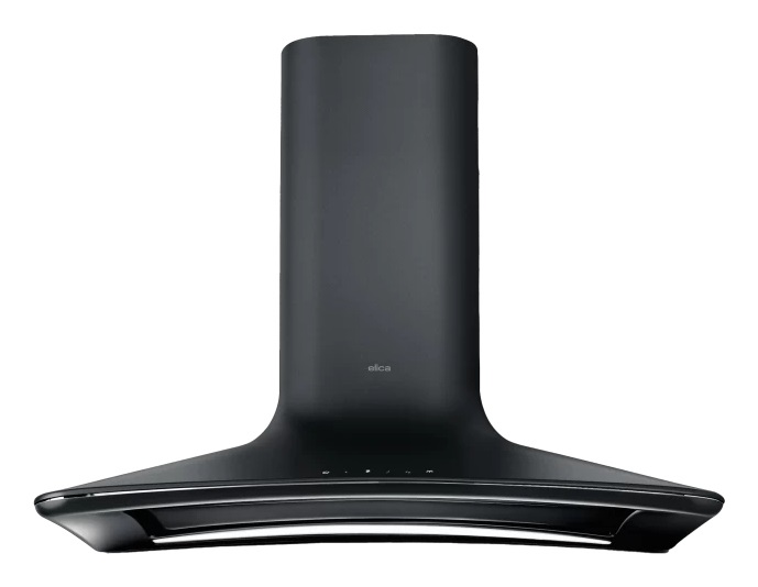 Elica Sweet Moon Black/F/85 Cappa Aspirante a Parete 85 cm, Potenza 580 m³/h, Classe A , Versione Filtrante