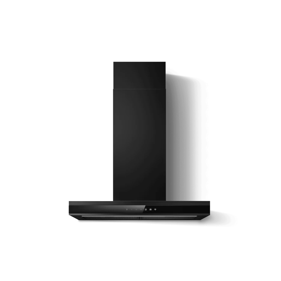 Elica ADÉLE @ BLMAT/A/60 Cappa Aspirante a Parete 60 cm Nero Effetto Soft Touch Vetro Nero, 770 m³/h, Classe A, Controllo Touch