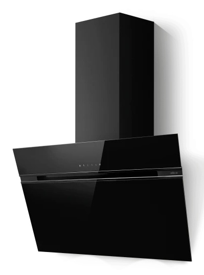 Elica Stripe BL/A/90 Cappa Aspirante a Parete 90 cm Vetro Nero Wi-Fi 757 m³/h Classe B