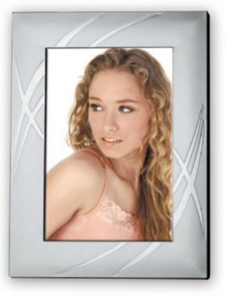 ZEP Cornice Silver Placcata in Argento 15x20 cm con Supporto da Tavolo