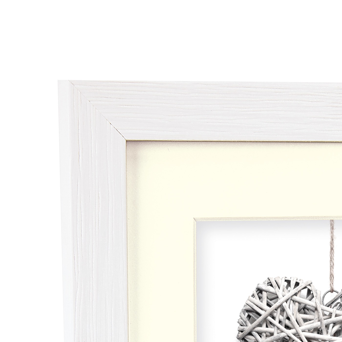 ZEP Cornice Portafoto Regent 4 in Legno Bianco - Dimensioni 10x15 cm e 15x20 cm