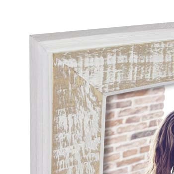 ZEP LEVICO Cornice portafoto in Legno Beige/Bianco per foto 15x20 cm con appoggio e ganci