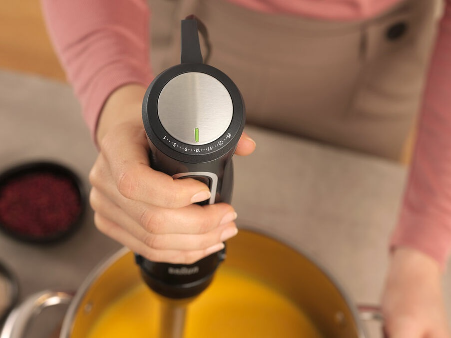 Braun MultiQuick 5 Pro MQ 55236 M Frullatore ad immersione 1000 W Nero, 0,6 L, 25 velocità, Antischizzo, 3 accessori, 5 anni di assistenza