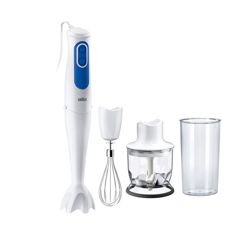 Braun MultiQuick 3 MQ 3025 WH Frullatore ad Immersione 700W con Minitritatutto da 350ml e Bicchiere Graduato da 600ml, Bianco