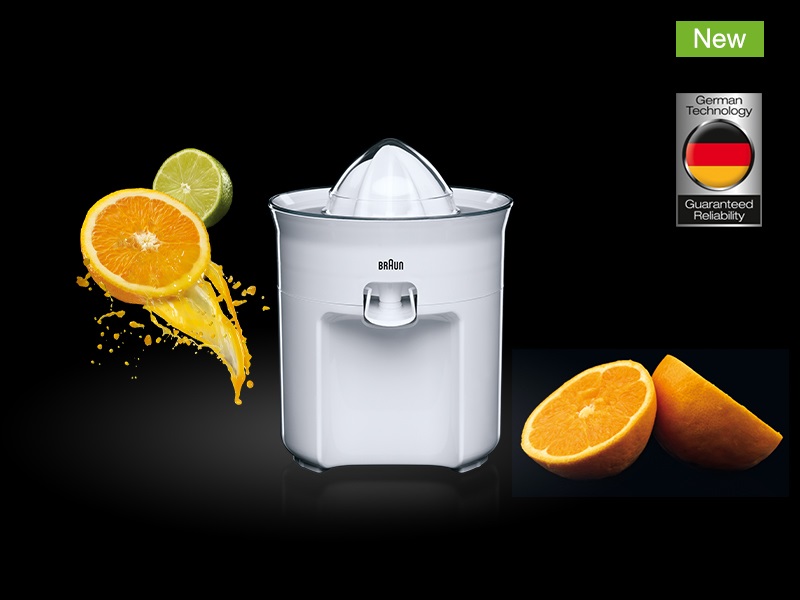 Braun CJ 3050 Spremiagrumi Elettrico 60 W Verde e Bianco con Sistema Anti-Goccia e Direct Serve