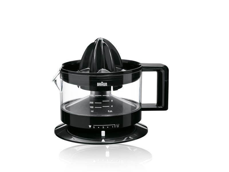 Braun TributeCollection CJ3000 BK Spremiagrumi Elettrico 20 W 350 ml con Quantità Polpa Regolabile e Rotazione in 2 Sensi - Nero