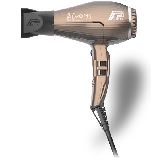 Parlux Alyon Asciugacapelli Professionale 2250 W Bronzo - Ergonomico, Leggero, Motore K-Advance Plus, Portata d'Aria 84 m³/h, Tecnologia Air Ionizer