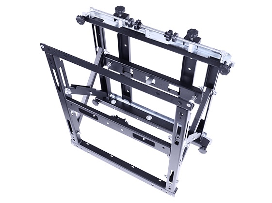 ITB PM5790 Supporto da Tavolo per TV a Schermo Piatto Nero - Capacità 35 kg, VESA 600x400, Regolazione Altezza, Sistema Push-Pull