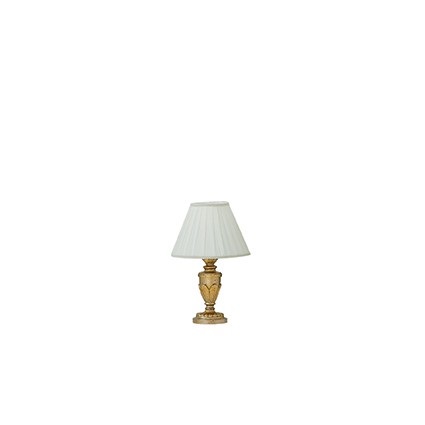 Ideal Lux FIRENZE TL1 ORO Lampada da Tavolo E14 con Corpo in Resina e Decorazioni in Foglia d'Oro