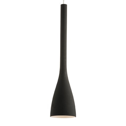 Ideal Lux FLUT SP1 BIG NERO Lampada a Sospensione 1 Luce E27 60W con Diffusore in Vetro Soffiato Regolabile