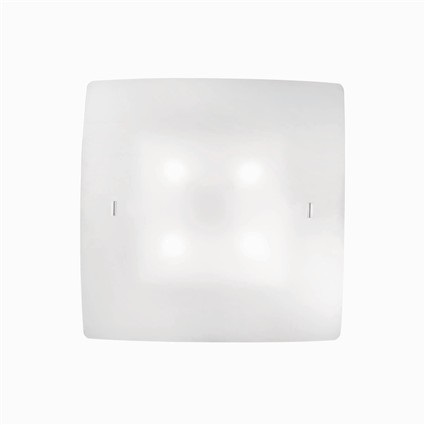 Ideal Lux CELINE PL4 Lampada da Soffitto 4 Luci in Metallo e Vetro Trasparente Sabbiato