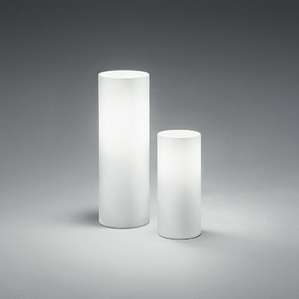 Ideal Lux Edo TL1 Big Lampada da Tavolo E27 Bianco, 60W, Montatura in Metallo Cromato, Diffusore in Vetro Soffiato