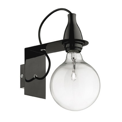Ideal Lux Lampada da Parete MINIMAL AP1 NERO - 1 Luce E27 in Metallo