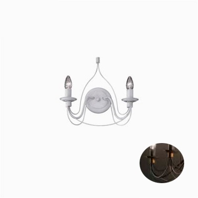 Ideal Lux Corte Ap2 Applique da Parete in Metallo Ruggine Antichizzato - 2 Luci E14, Design Elegante, Dimensioni 360x370x205 mm