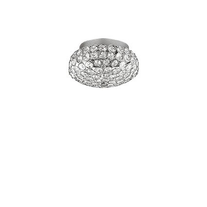 Ideal Lux KING PL3 CROMO Lampada da Soffitto 3 Luci in Metallo e Cristallo, D 255 x H 160 mm, Attacco G9, 120 W