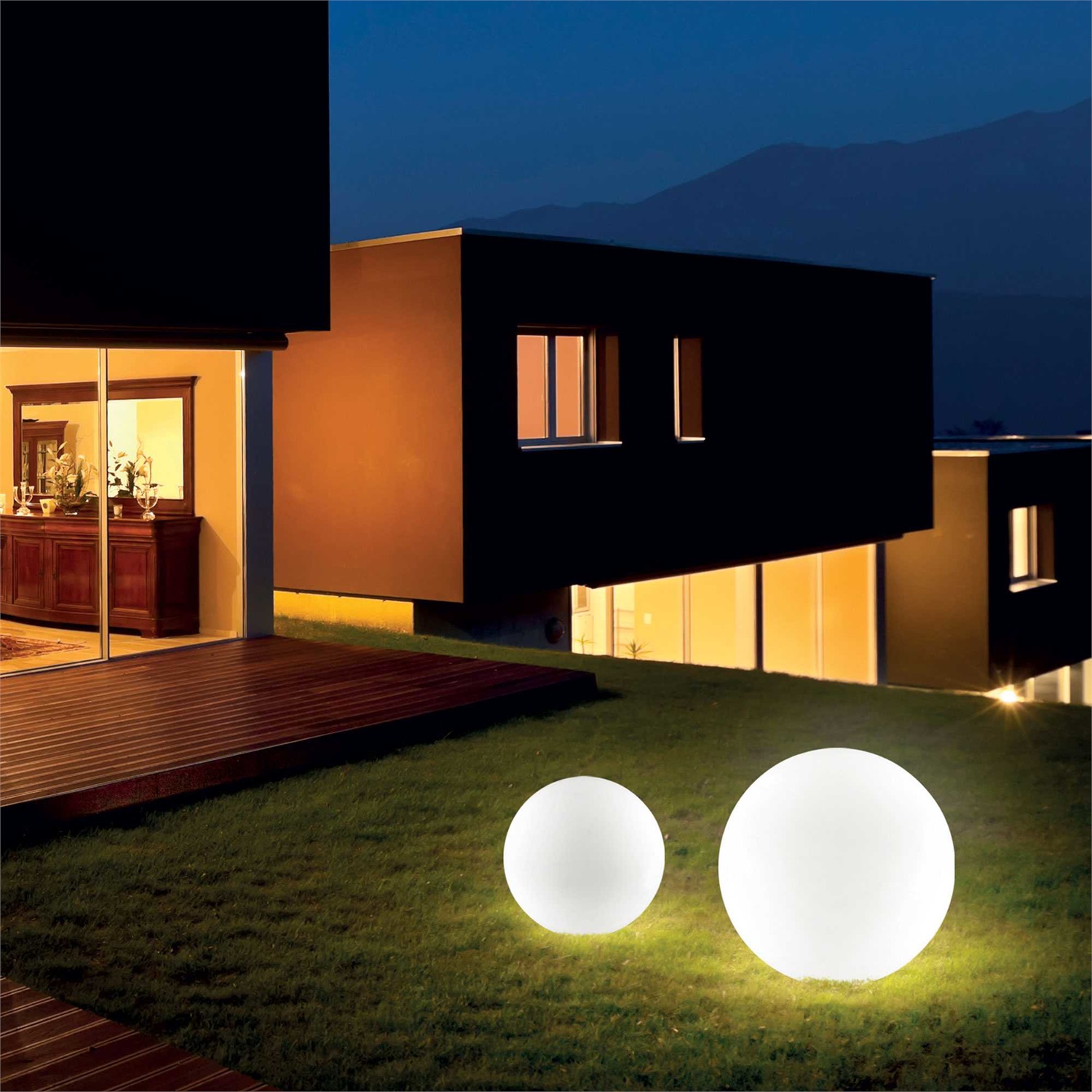 Ideal Lux Sole PT1 D40 Lampada da Terra per Esterni E27 con Diffusore in Plastica Opale