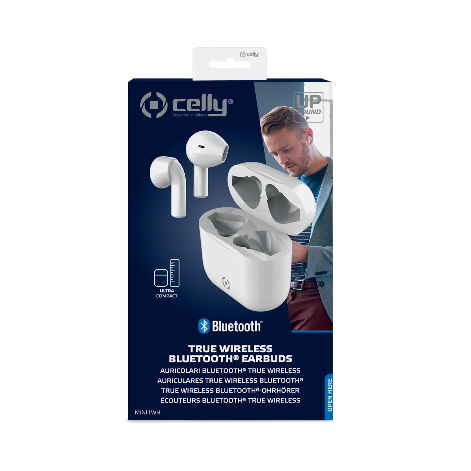 Celly Mini1 Auricolare Wireless In-ear Bluetooth USB tipo-C Bianco - Design Elegante e Leggero per Musica e Chiamate