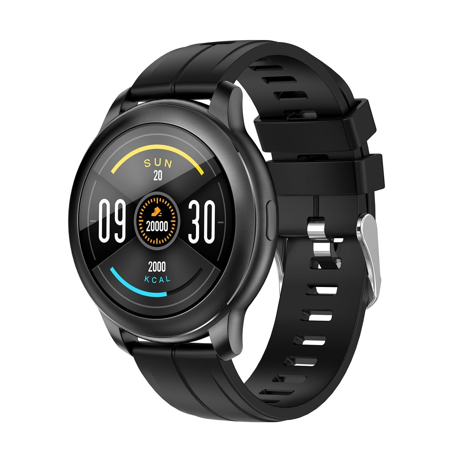 Celly Trainer Round Smartwatch - Orologio Fitness 1,69'' Full Touch, Cardiofrequenzimetro, Impermeabile IP67, GPS, Compatibile iOS e Android
