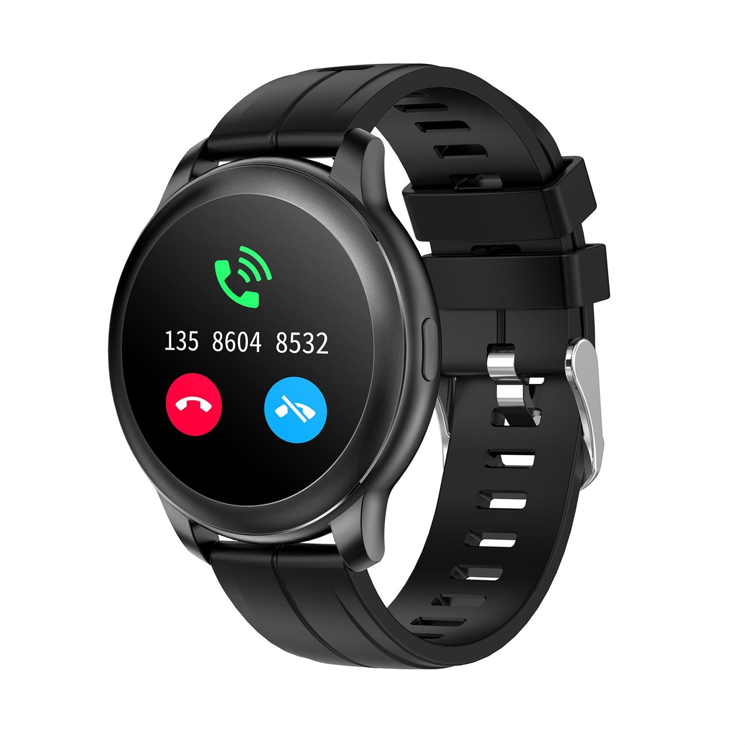 Celly Trainer Round Smartwatch - Orologio Fitness 1,69'' Full Touch, Cardiofrequenzimetro, Impermeabile IP67, GPS, Compatibile iOS e Android