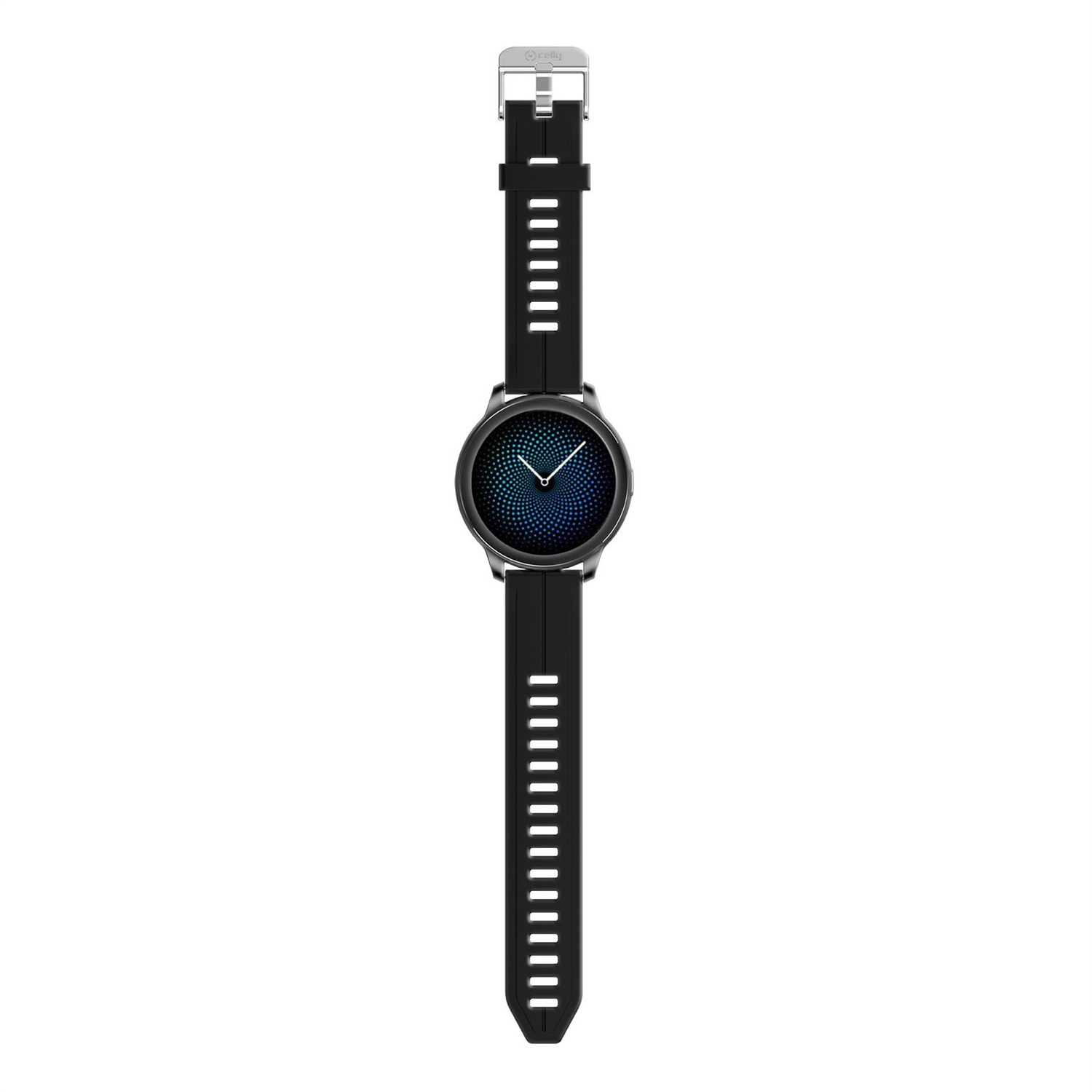 Celly Trainer Round Smartwatch - Orologio Fitness 1,69'' Full Touch, Cardiofrequenzimetro, Impermeabile IP67, GPS, Compatibile iOS e Android