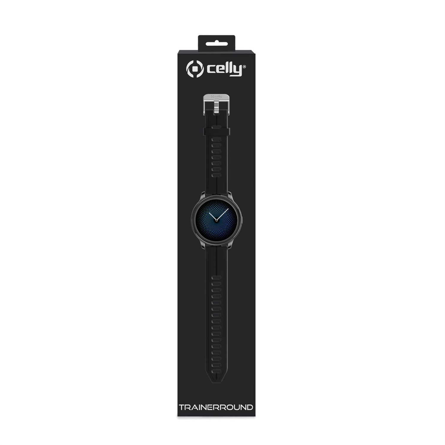Celly Trainer Round Smartwatch - Orologio Fitness 1,69'' Full Touch, Cardiofrequenzimetro, Impermeabile IP67, GPS, Compatibile iOS e Android