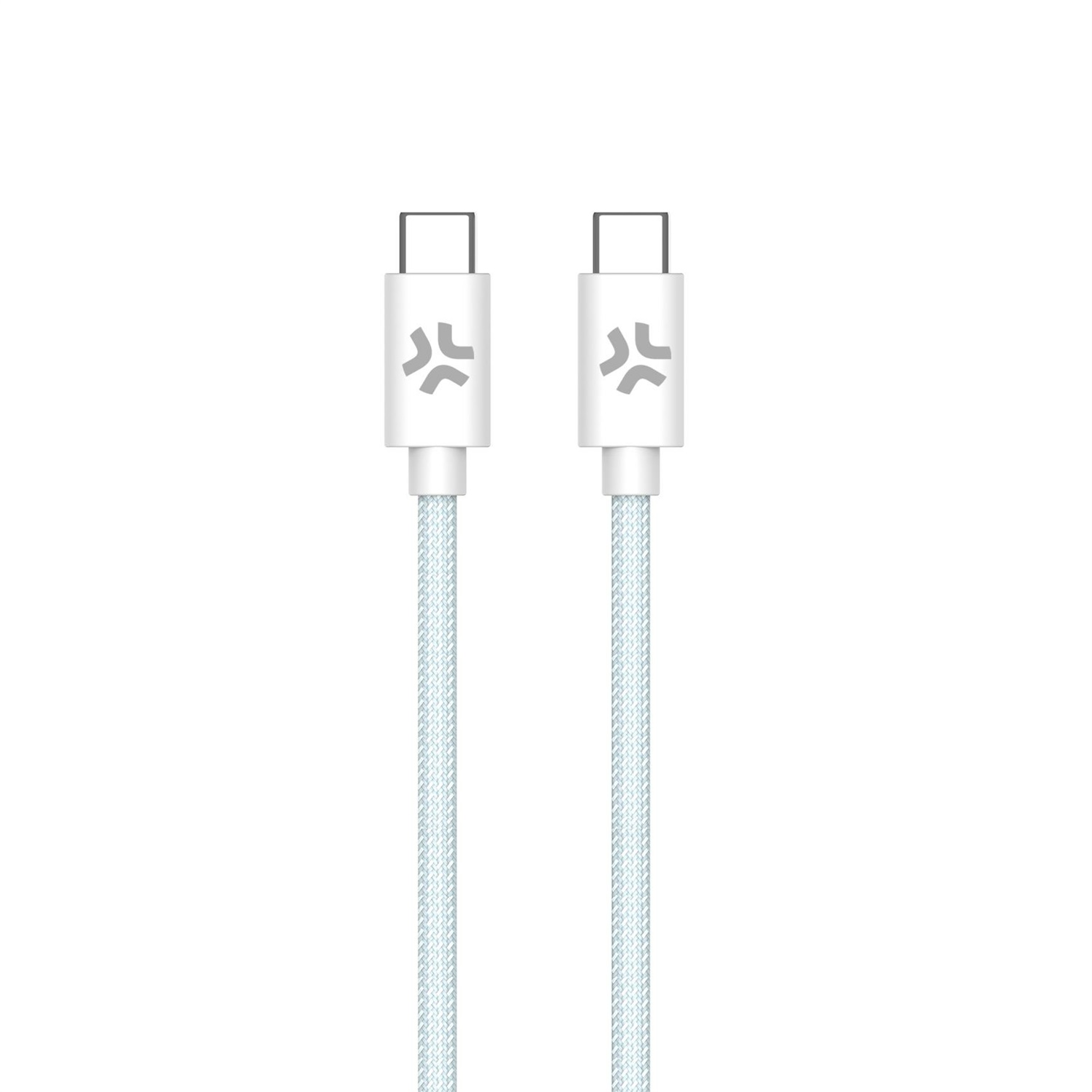 Celly Cavo USB-C a USB-C 1,5 m in Tessuto Intrecciato Blu/Azzurro, Ricarica Rapida fino a 60W