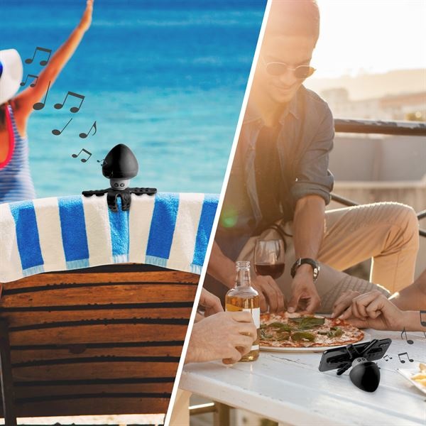 Celly SQUIDDYSOUND - Cassa Bluetooth Stereo Portatile, Altoparlante Autoportante con Ventose, Splashproof IPX3, Potente da 3W, Compatibile con Apple, Samsung, Huawei