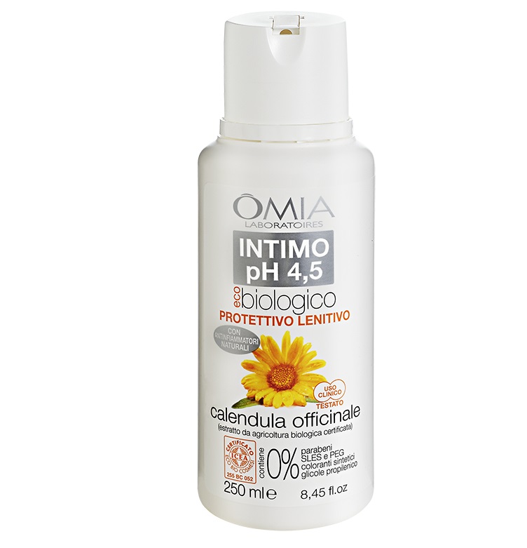 Omia Detergente Intimo pH 4,5 con Calendula - 250 ml, Dermo-specifico e Protettivo