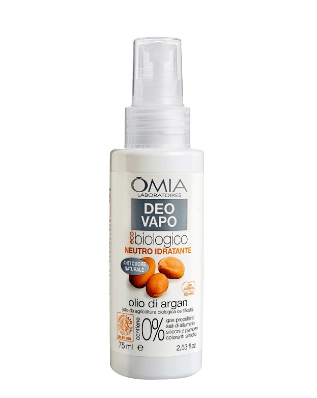 OMIA Laboratori Deo Vapo Olio di Argan Bio 75 ml - Deodorante Spray Naturale e Idratante