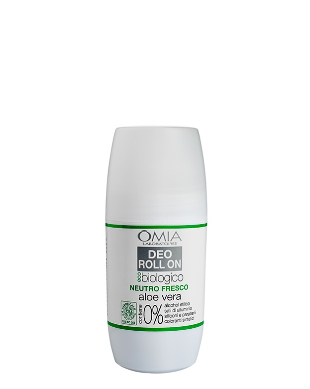 Omia Deo Roll On Biologico Aloe Vera 50 ml - Anti-Traspirante e Rinfrescante