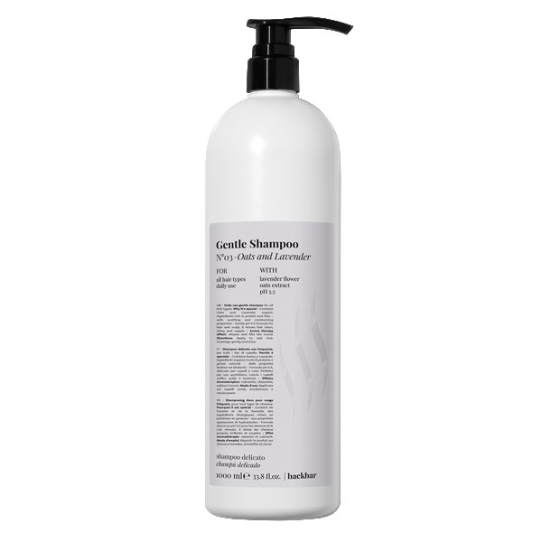 FarmaVita Backbar Gentle Shampoo 1000 ml - Shampoo per Donna con Avena e Lavanda