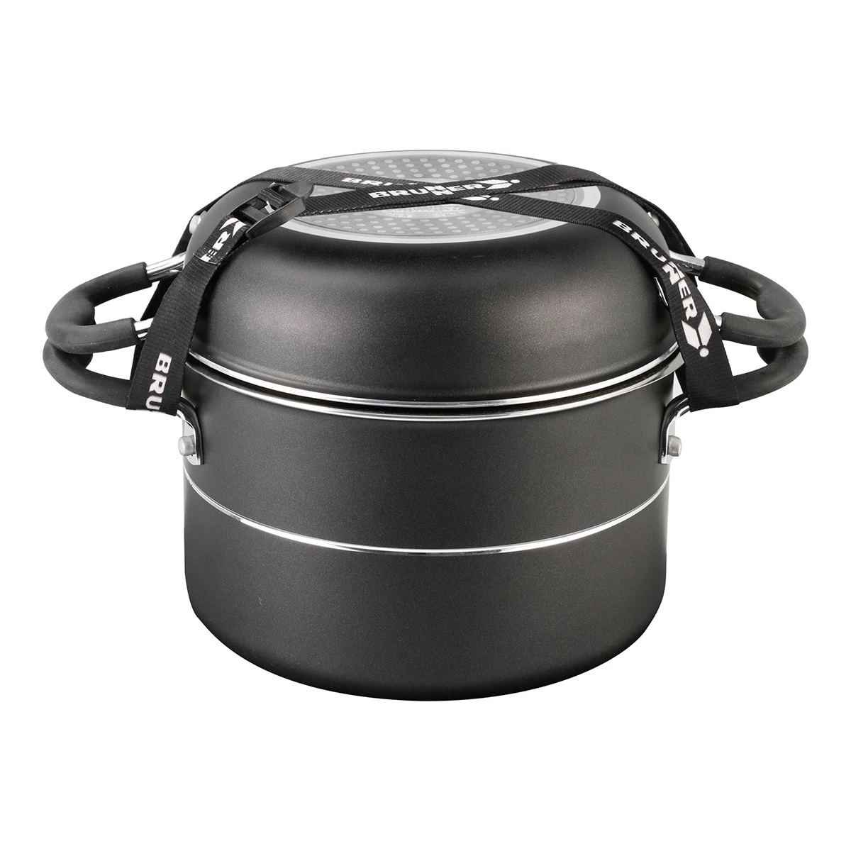 Brunner Pirate NG Set di Pentole da Camping 7 1 Nero