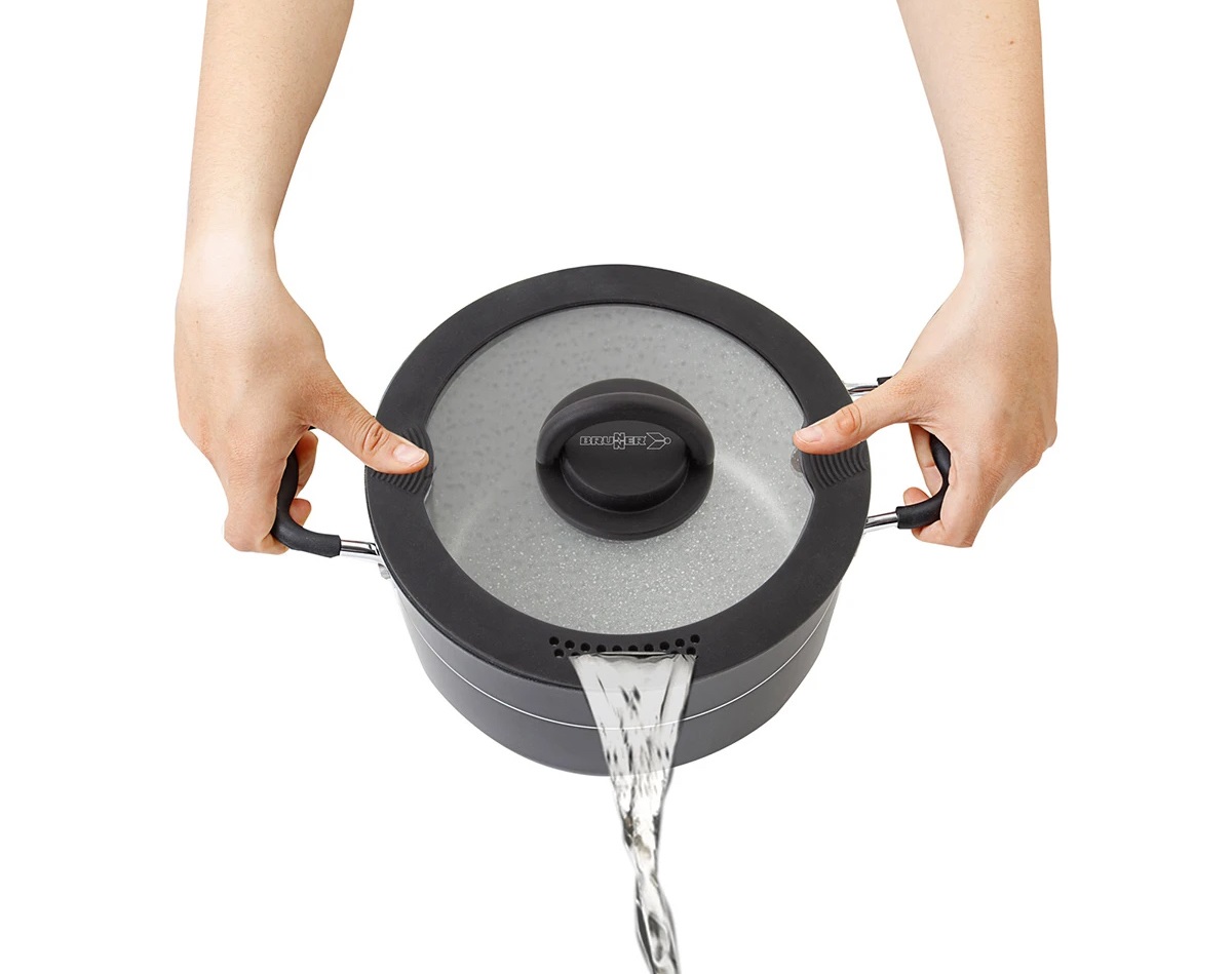 Brunner Pirate NG Set di Pentole da Camping 7 1 Nero