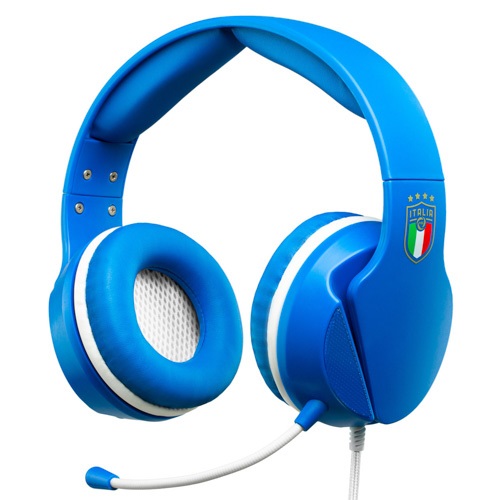 Qubick Cuffie Gaming Wired FIGC - Nazionale Italiana di Calcio, Compatibili con PS4, PS5, Xbox, Switch e PC