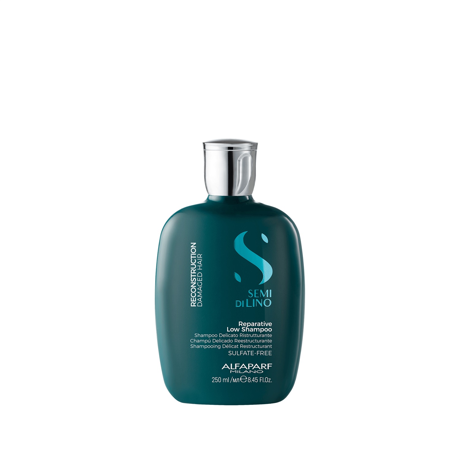 Alfaparf Milano Semi Di Lino Reparative Low Shampoo 250 ml - Shampoo Ristrutturante Nutriente per Capelli Secchi e Danneggiati