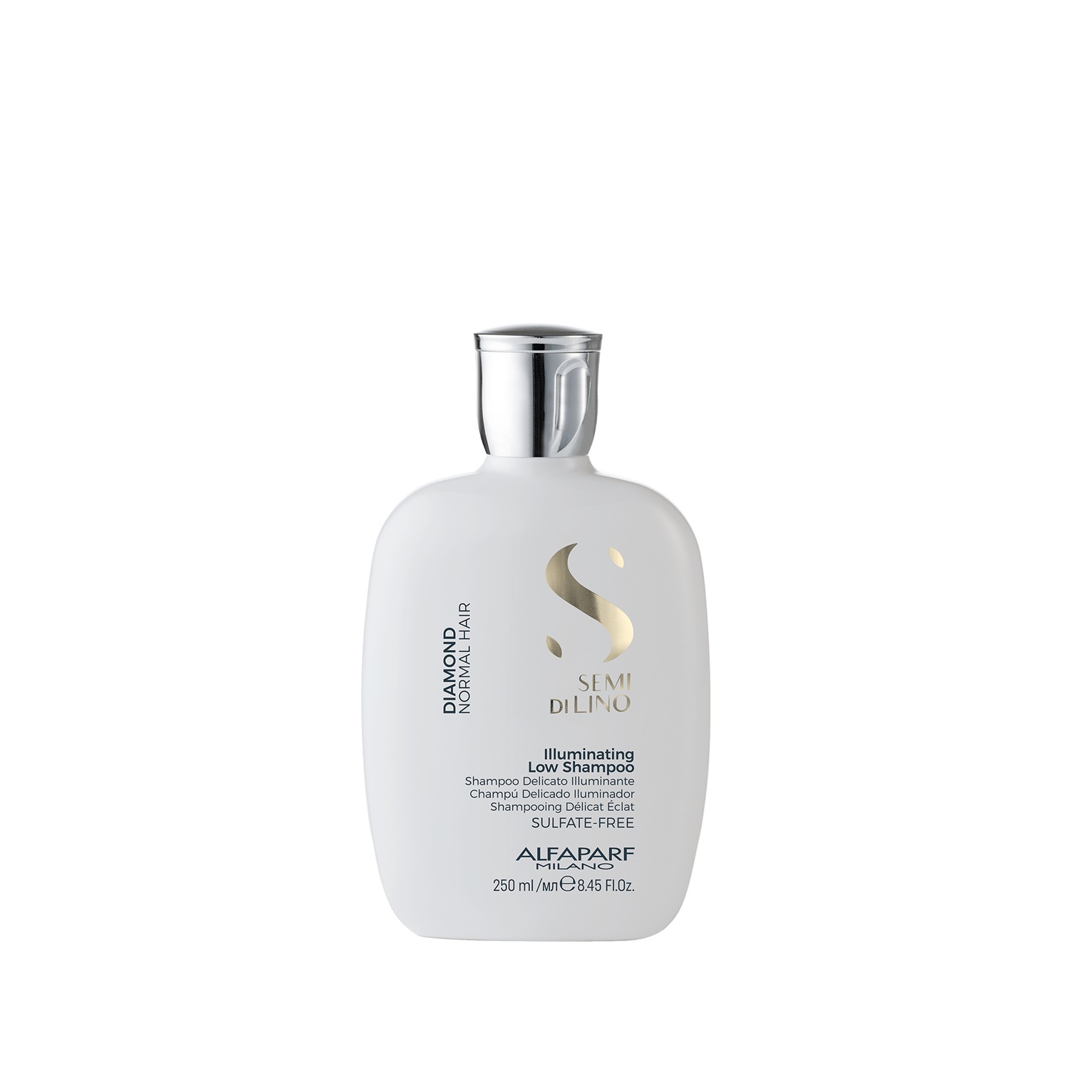 ALFAPARF Milano Semi di Lino Diamond Illuminating Low Shampoo 250 ml - Shampoo illuminante delicato per tutti i tipi di capelli, senza solfati