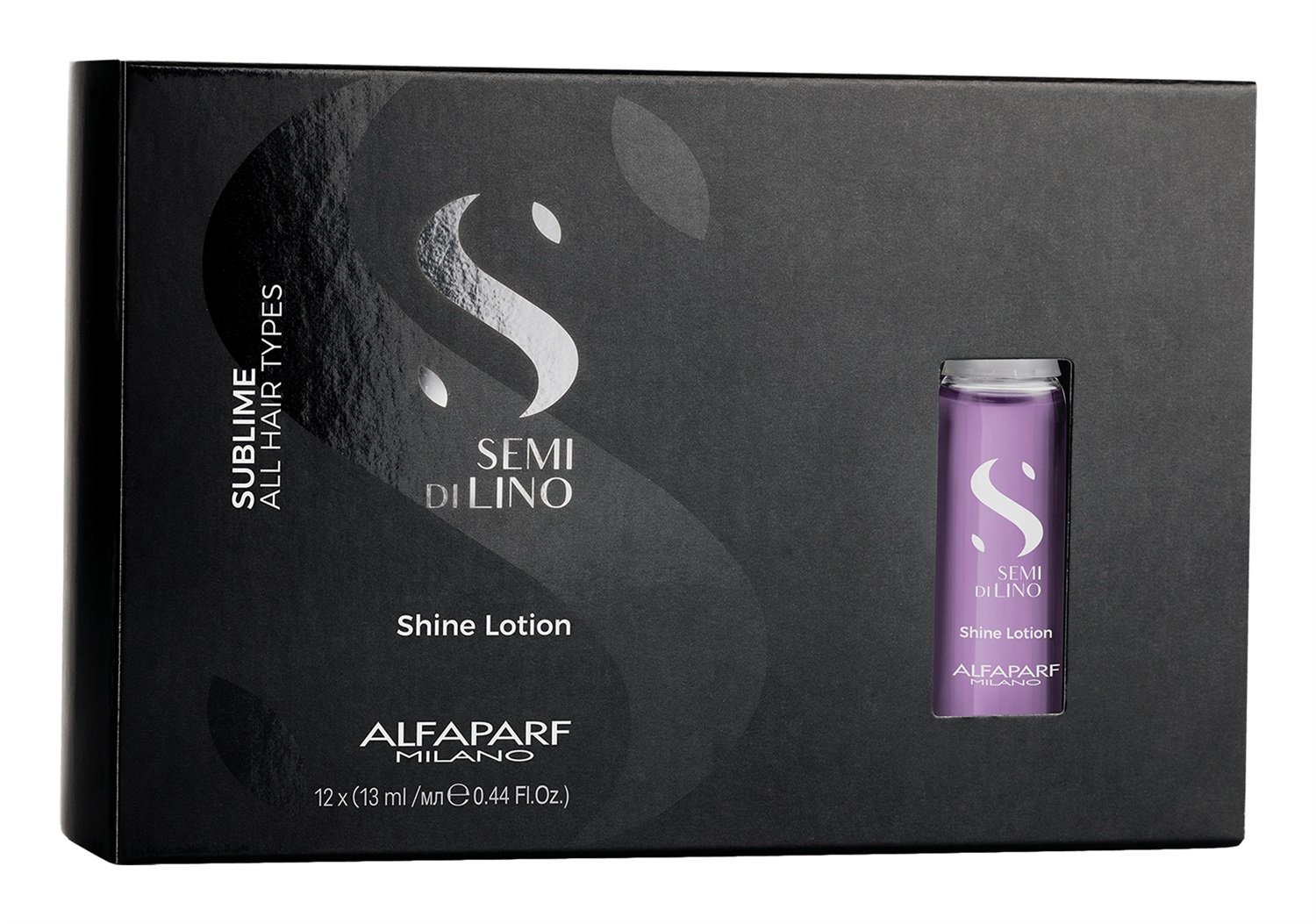 ALFAPARF Semi Di Lino Sublime Shine Lotion - Trattamento Illuminante senza Risciacquo, 12 fiale da 13 ml