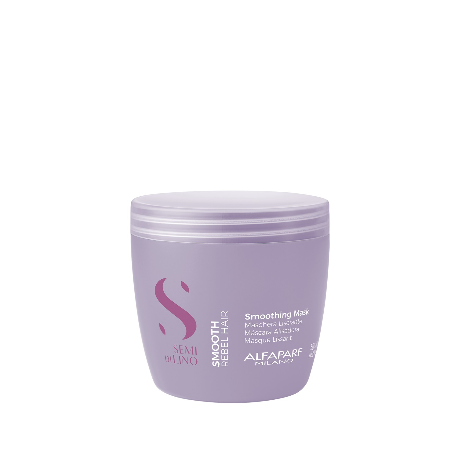 ALFAPARF Milano Semi di Lino Smooth Smoothing Mask - Maschera Lisciante 500 ml per Capelli Ribelli e Crespi, Idratante e Nutriente