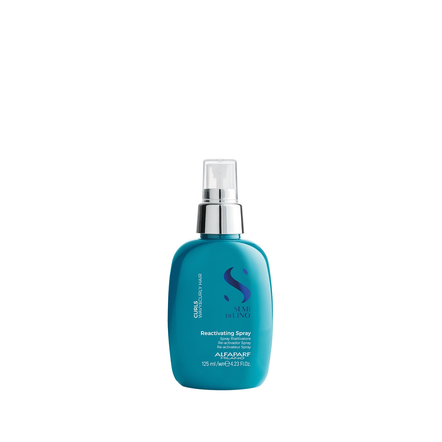ALFAPARF Milano Semi Di Lino Curls Reactivating Spray 125 ml - Spray Riattivatore per Capelli Ricci e Mossi, Protegge dal Calore e dall'Umidità