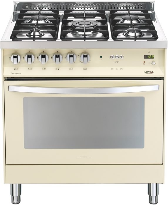 Lofra PBIG86GVT/C Cucina Gas ed Elettrica 5 Fornelli Beige con Forno Ventilato da 94 L