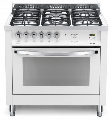 Lofra PBPG96MFT/C Cucina Gas 5 Fornelli con Forno Elettrico 90 cm Bianco