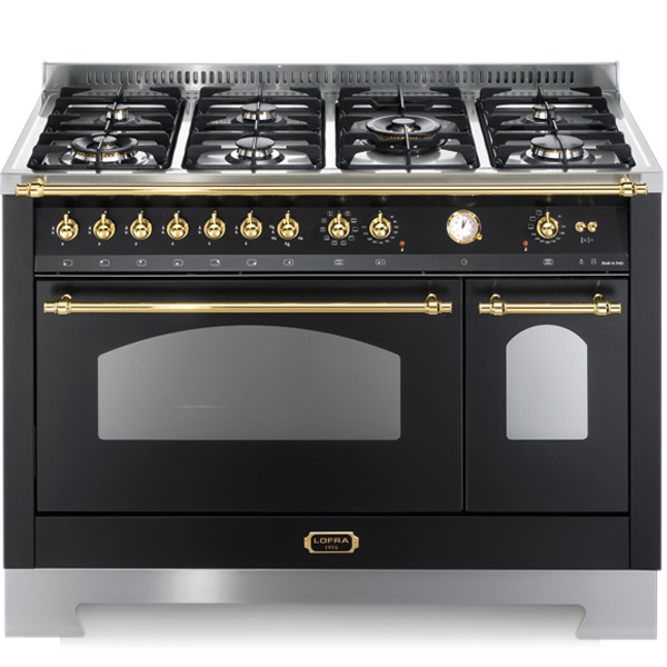 Lofra RNMD126MFT E Cucina Freestanding Gas e Elettrica 7 Fornelli 120 cm Nero