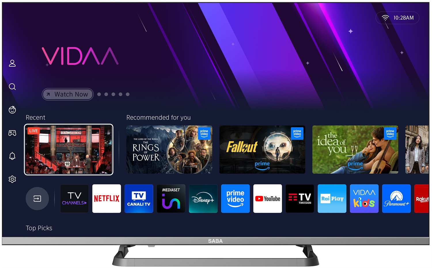 SABA SA40SM10VDA TV LED 40'' Full HD Smart con Sistema VIDAA e Dolby Audio