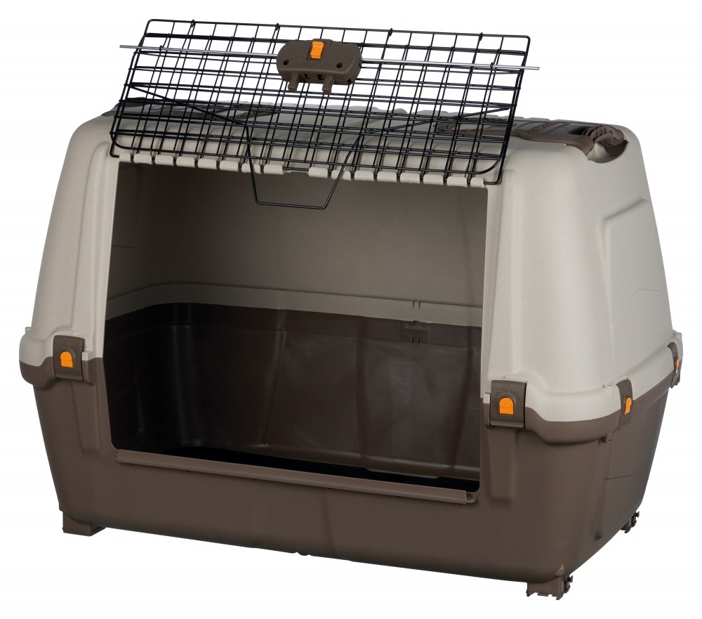 MPS Skudo Car 90 - Trasportino per Animali Domestici da Auto 89x51x60h cm con Porta in Metallo e Ampia Apertura Laterale