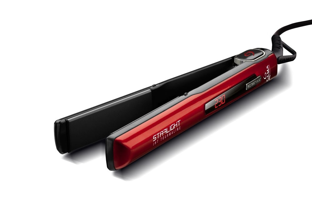 GA.MA Piastra Starlight IHT Tourmaline - Styling lisci e ricci, Anti crespo, Tecnologia agli Ioni, Riscaldamento istantaneo, Trafile in Tormalina, Temperatura regolabile da 160° a 230°C