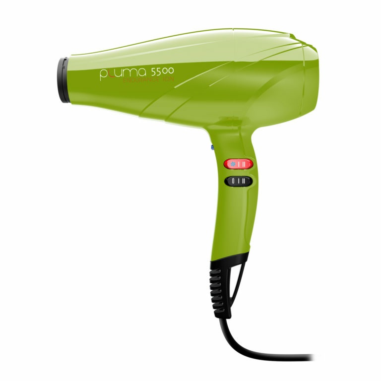 GA.MA Pluma 5500 Ion Asciugacapelli Professionale 2400 W Verde con Tecnologia Ion Plus