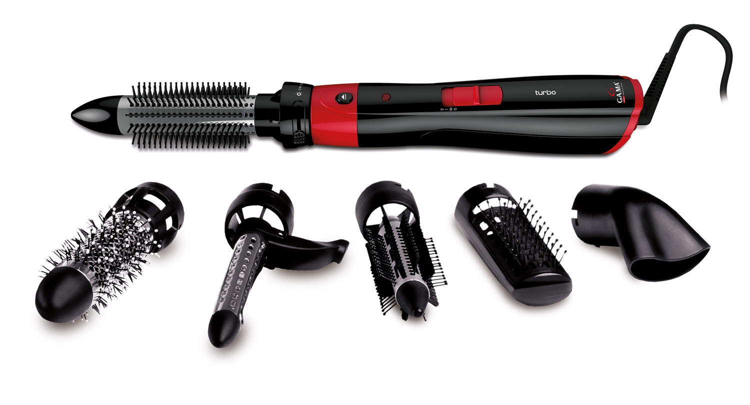 GA.MA Phon Multistyler Turbo - 1200 W, 3 Velocità e Temperature, Tecnologia Nano Silver, con 3 Termo Spazzole Rotonde (21, 30 e 33 mm), Spazzola Lisciante e Arricciacapelli