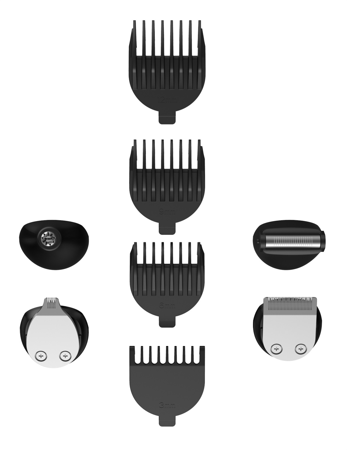 GA.MA GC625 Multifunzione - Rasoio Elettrico con 5 Testine Intercambiabili, Lama in Acciaio Inossidabile, Lunghezza di Taglio da 0,6 mm a 3,9 cm, Autonomia Batteria fino a 60 min, Funzione Cord-Cordless